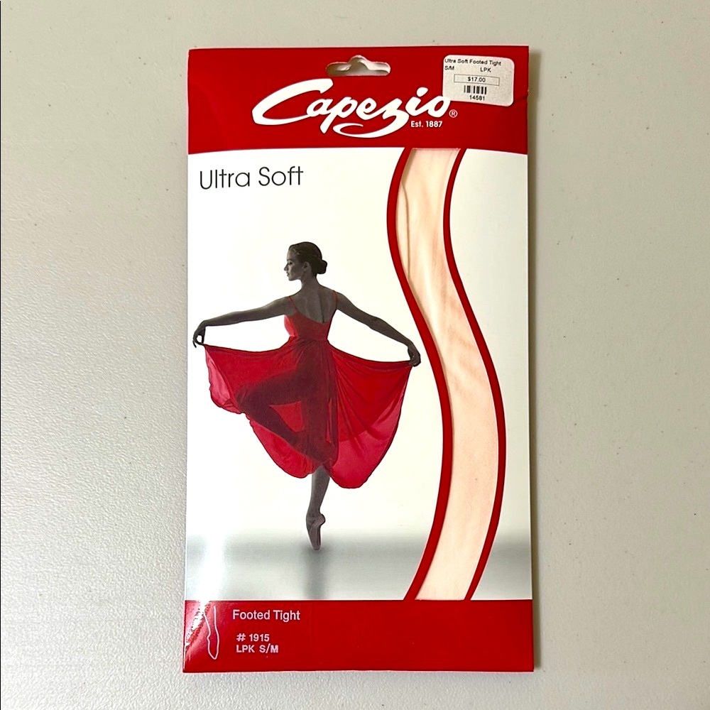Capezio Light Pink Footed Tights for Dance Elegance